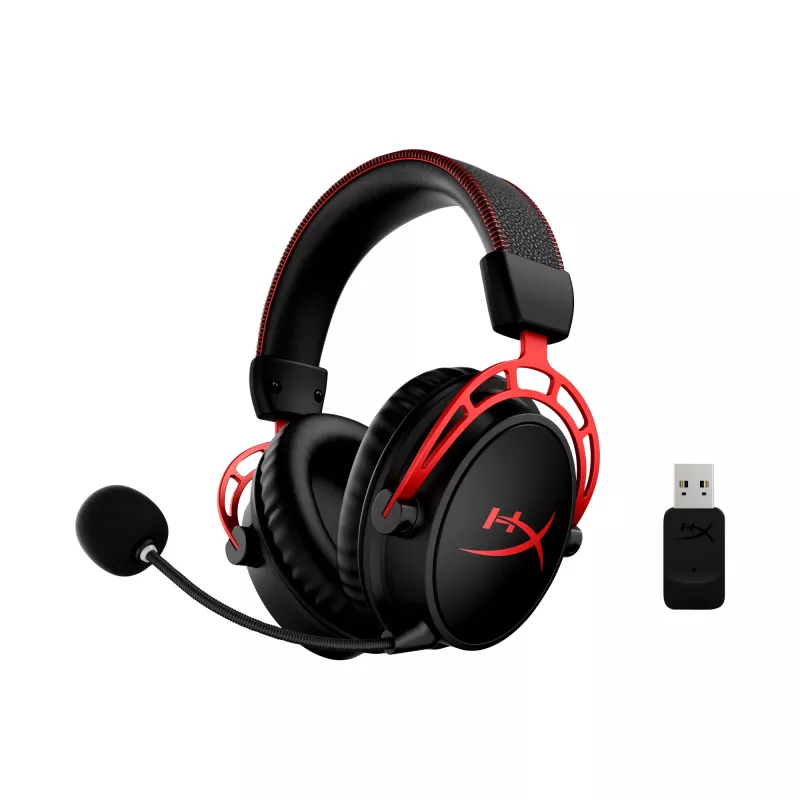 HyperX Cloud Alpha - belaidės žaidimų ausinės (juodos-raudonos)