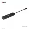 CLUB3D USB Gen1 Type-C, 6-in-1 Hub su HDMI 8K30Hz, 2xUSB Type-A, RJ45 ir 2xUSB Type-C, duomenų ir PD įkrovimas 100 W
