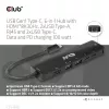 CLUB3D USB Gen1 Type-C, 6-in-1 Hub su HDMI 8K30Hz, 2xUSB Type-A, RJ45 ir 2xUSB Type-C, duomenų ir PD įkrovimas 100 W