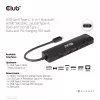 CLUB3D USB Gen1 Type-C, 6-in-1 Hub su HDMI 8K30Hz, 2xUSB Type-A, RJ45 ir 2xUSB Type-C, duomenų ir PD įkrovimas 100 W
