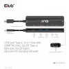 CLUB3D USB Gen1 Type-C, 6-in-1 Hub su HDMI 8K30Hz, 2xUSB Type-A, RJ45 ir 2xUSB Type-C, duomenų ir PD įkrovimas 100 W