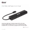 CLUB3D USB Gen1 Type-C, 6-in-1 Hub su HDMI 8K30Hz, 2xUSB Type-A, RJ45 ir 2xUSB Type-C, duomenų ir PD įkrovimas 100 W
