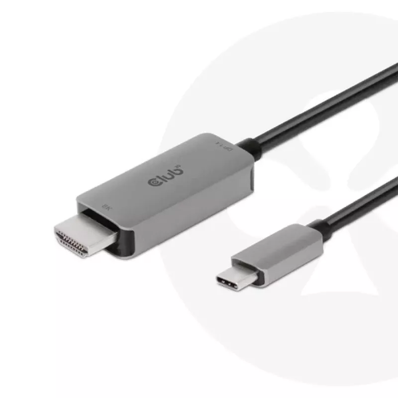 CLUB3D USB Gen2 Type-C į HDMI 4K120Hz 8K60Hz HDR10 su DSC1.2 aktyvus laidas M/M 3m / 9.84ft