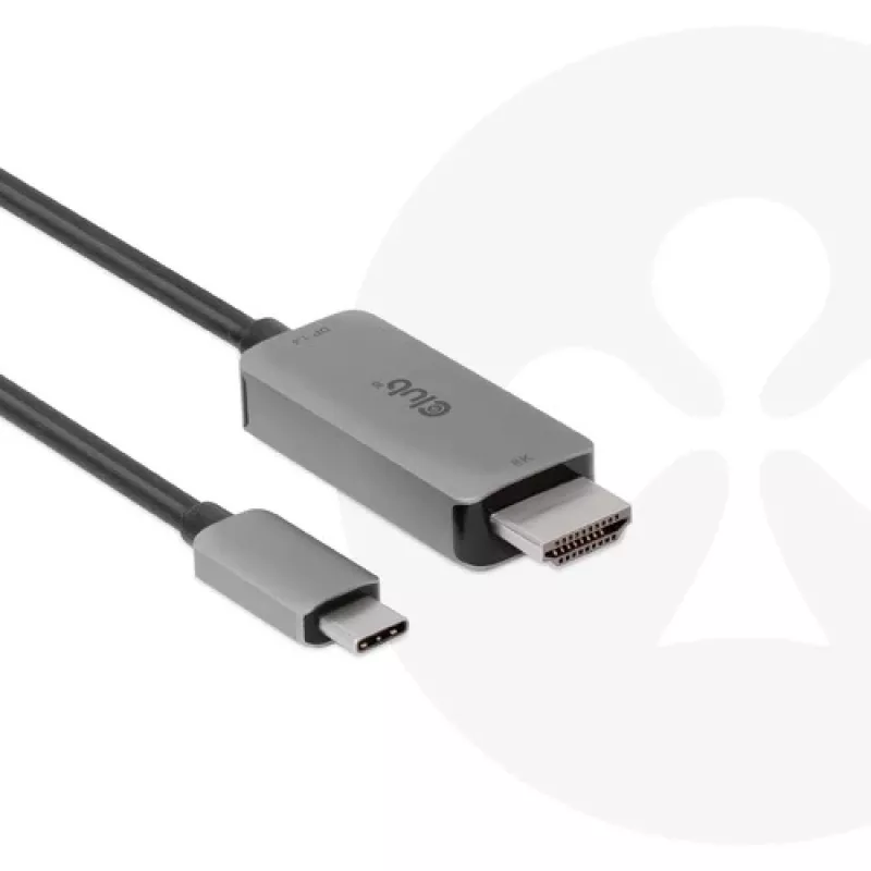 CLUB3D USB Gen2 Type-C į HDMI 4K120Hz 8K60Hz HDR10 su DSC1.2 aktyvus laidas M/M 3m / 9.84ft