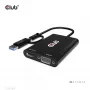 CLUB3D USB Gen1 Type-C/-A į dvigubą HDMI (4K/30Hz) / VGA (1080/60Hz)