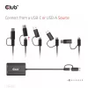 CLUB3D USB Gen1 Type-C/-A į dvigubą HDMI (4K/30Hz) / VGA (1080/60Hz)