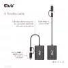 CLUB3D USB Gen1 Type-C/-A į dvigubą HDMI (4K/30Hz) / VGA (1080/60Hz)