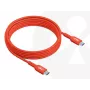 USB-C–USB-C dvikryptis kabelis CLUB3D CAC-1573, USB4 Gen 2x2, 2 m, raudonas, PD iki 240 W