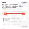 USB-C–USB-C dvikryptis kabelis CLUB3D CAC-1573, USB4 Gen 2x2, 2 m, raudonas, PD iki 240 W