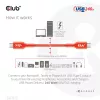USB-C–USB-C dvikryptis kabelis CLUB3D CAC-1573, USB4 Gen 2x2, 2 m, raudonas, PD iki 240 W