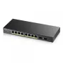 Zyxel GS1900-8HP v3 PoE valdomas L2 Gigabit Ethernet (10/100/1000) maitinimas per Ethernet (PoE) juoda