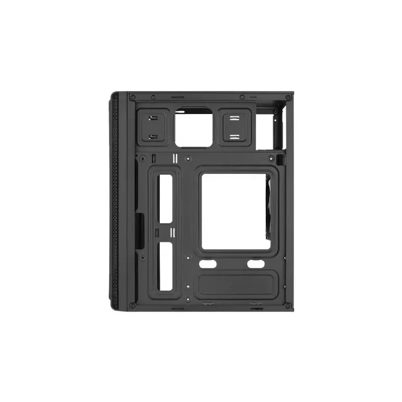 PC korpusas AEROCOOL PGS Evo Mini-G (Mini ITX) — juodas, SPCC, šoninis langas, mėlynas apšvietimas, palaiko micro ATX, GPU iki 26 cm