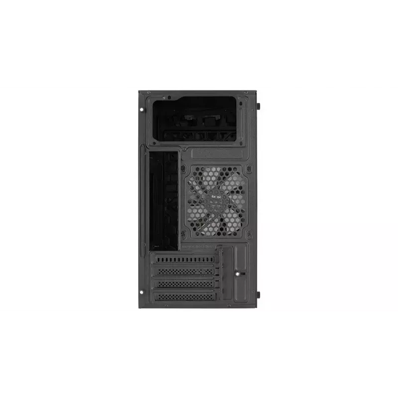 PC korpusas AEROCOOL PGS Evo Mini-G (Mini ITX) — juodas, SPCC, šoninis langas, mėlynas apšvietimas, palaiko micro ATX, GPU iki 26 cm