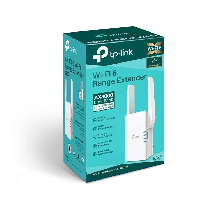 TP-Link RE705X tinklo stiprintuvas Tinklo siųstuvas ir imtuvas Baltas