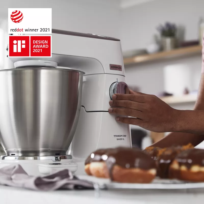 Kenwood Titanium Chef Baker XL virtuvinis kombainas 1200 W 7 L Baltas su įmontuotomis svarstyklėmis