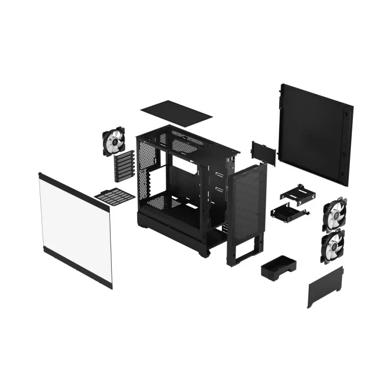FRACTAL DESIGN Fractal Design Pop Air RGB Juoda Tg Skaidrus atspalvis