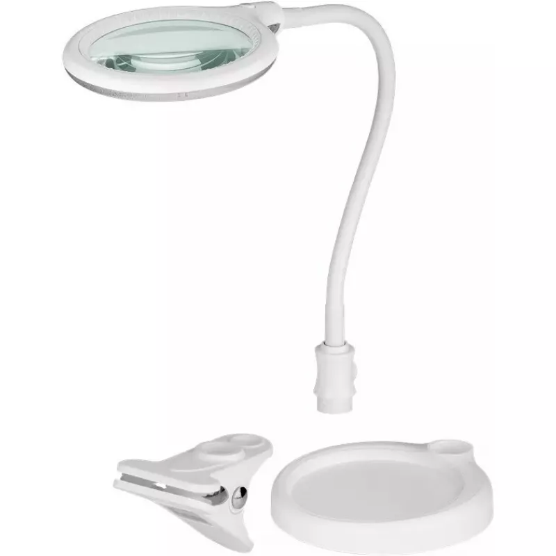 Goobay LED didinamasis šviestuvas su pagrindu ir spaustuku 6 W, didinimas 1.75x