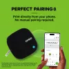 DYMO LetraTag 200B Bluetooth etikečių spausdintuvas | Kompaktiškas etikečių spausdintuvas | Prisijungia per Bluetooth belaidę technologiją prie iOS ir Android | Komplekte 1 balto popieriaus etikečių juosta | Juodas