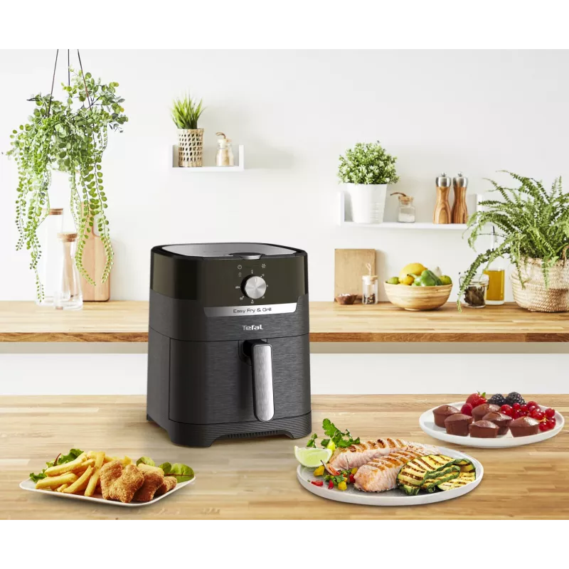 Tefal Easy Fry & Grill EY5018 Vienvietė 4.2 L Pastatoma 1550 W karšto oro gruzdintuvė Juoda