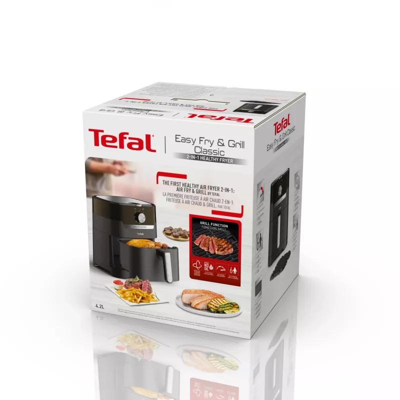 Tefal Easy Fry & Grill EY5018 Vienvietė 4.2 L Pastatoma 1550 W karšto oro gruzdintuvė Juoda