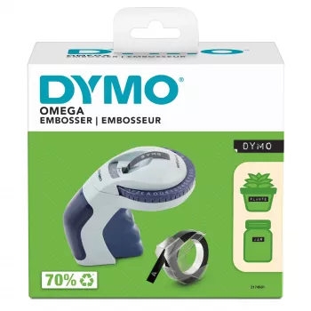 DYMO Omega reljefinių lipdukų gamybos įrenginys | Mažas lipdukų gamybos įrenginys su pasukamu ratuku ir ergonomišku dizainu | Namams, „pasidaryk pats“ ir kūrybai (£/€ÄÖ & Ü)