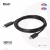 CLUB3D DisplayPort 1.4 į HDMI 4K120Hz arba 8K60Hz HDR10 kabelis M/M 3 m/9,84 pėd.
