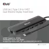 CLUB3D USB Gen 1 Type-C 8-in-1 MST Dual 4K60Hz Display Travel Dock