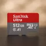 WESTERN DIGITAL SanDisk Ultra micro SDXC 512GB plius SD adapteris 150MB/s A1 Class 10 UHS-I