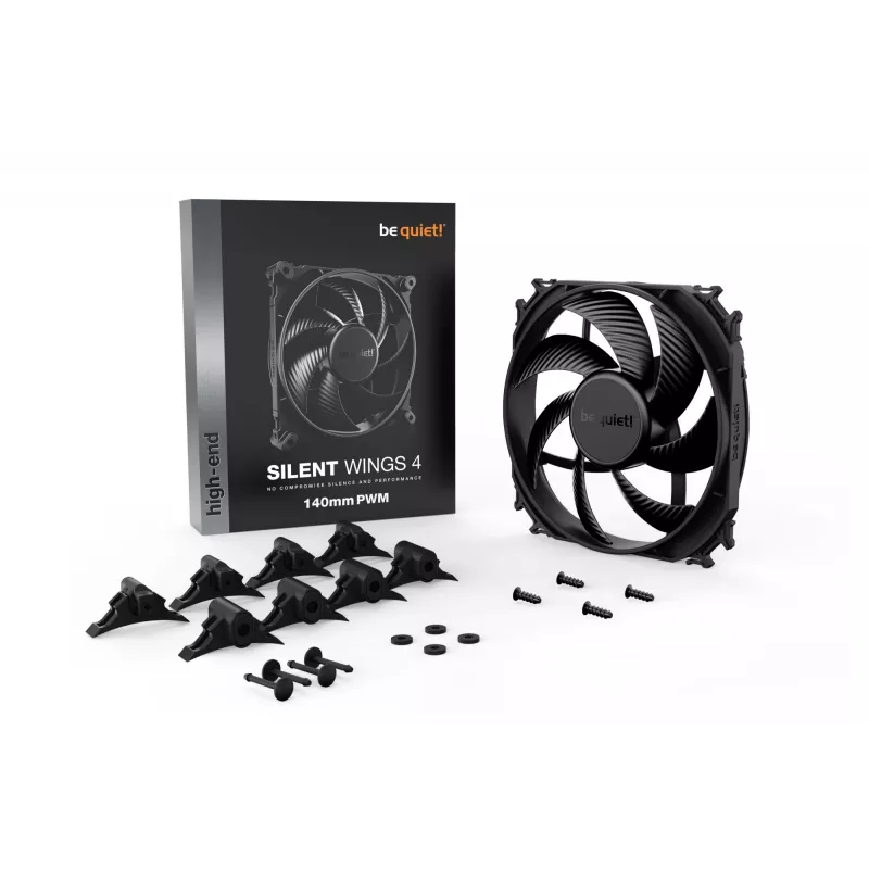 be quiet! SILENT WINGS 4 | 140mm PWM korpuso ventiliatorius 14 cm juodas 1 vnt.