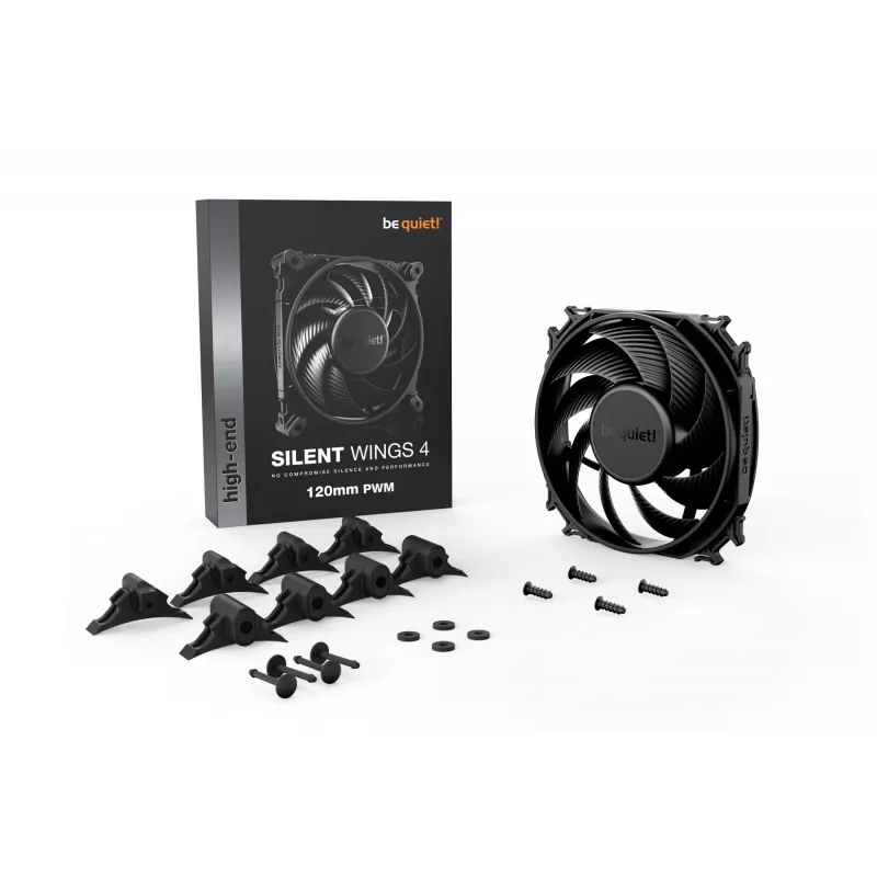 be quiet SILENT WINGS 4 | 120mm PWM Kompiuterio korpuso ventiliatorius 12 cm Juodas 1 vnt.