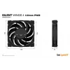 be quiet SILENT WINGS 4 | 120mm PWM Kompiuterio korpuso ventiliatorius 12 cm Juodas 1 vnt.
