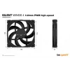 be quiet SILENT WINGS 4 | 140mm PWM didelio greičio kompiuterio korpuso ventiliatorius 14 cm Juodas 1 vnt.