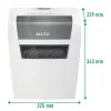 Leitz 80340000 popieriaus smulkintuvas, dalelių pjovimo, 70 dB, 22 cm, baltas