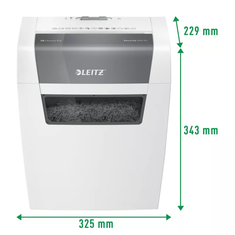 Leitz 80340000 popieriaus smulkintuvas, dalelių pjovimo, 70 dB, 22 cm, baltas