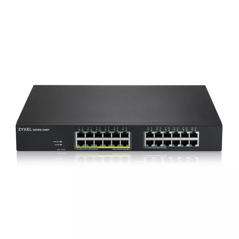 Zyxel GS1915-24EP valdomas L2 Gigabit Ethernet (10/100/1000) maitinimas per Ethernet (PoE) 1U juoda