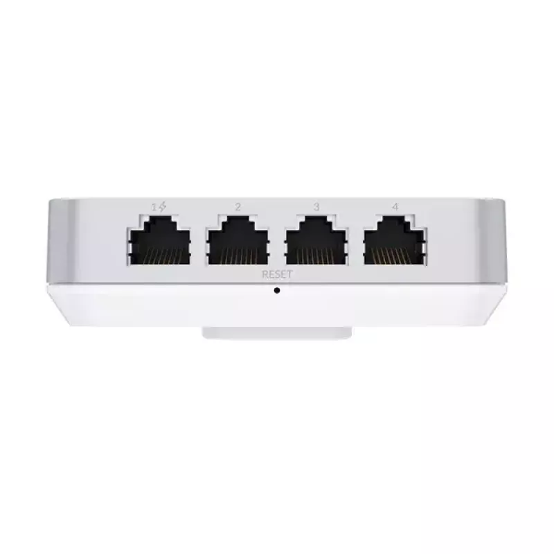 Prieigos taškas UBIQUITI Unifi 6 In-Wall U6-IW — dviejų juostų 2,4/5 GHz, 4800 Mbit/s, 5x RJ-45, PoE, balta