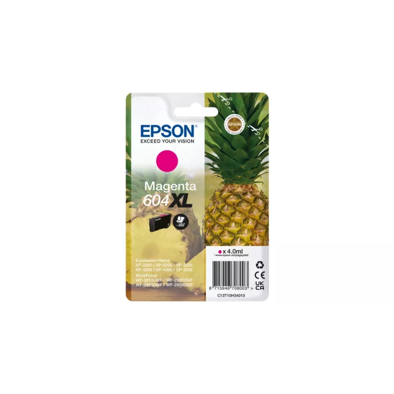 Epson 604XL rašalo kasetė 1 vnt. Originali didelės (XL) talpos purpurinė