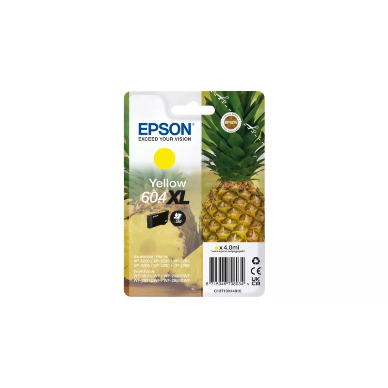 Epson 604XL rašalo kasetė 1 vnt. Originali Aukšto (XL) našumo Geltona