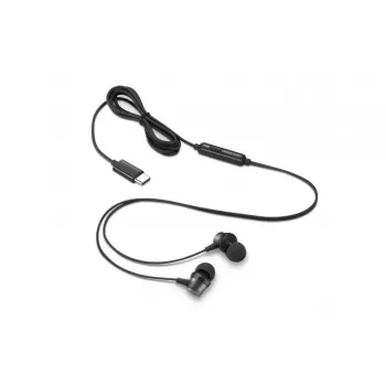 Lenovo 4XD1J77351 ausinės / laisvų rankų įranga Laidinės Į ausis įdedamos Biurui / skambučių centrui USB Type-C Juoda