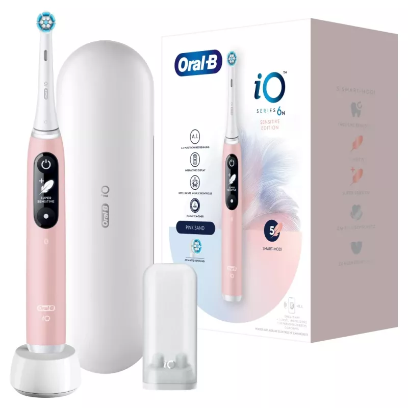 Oral-B 445197 elektrinis dantų šepetėlis suaugusiesiems vibruojantis dantų šepetėlis Rožinė, Balta
