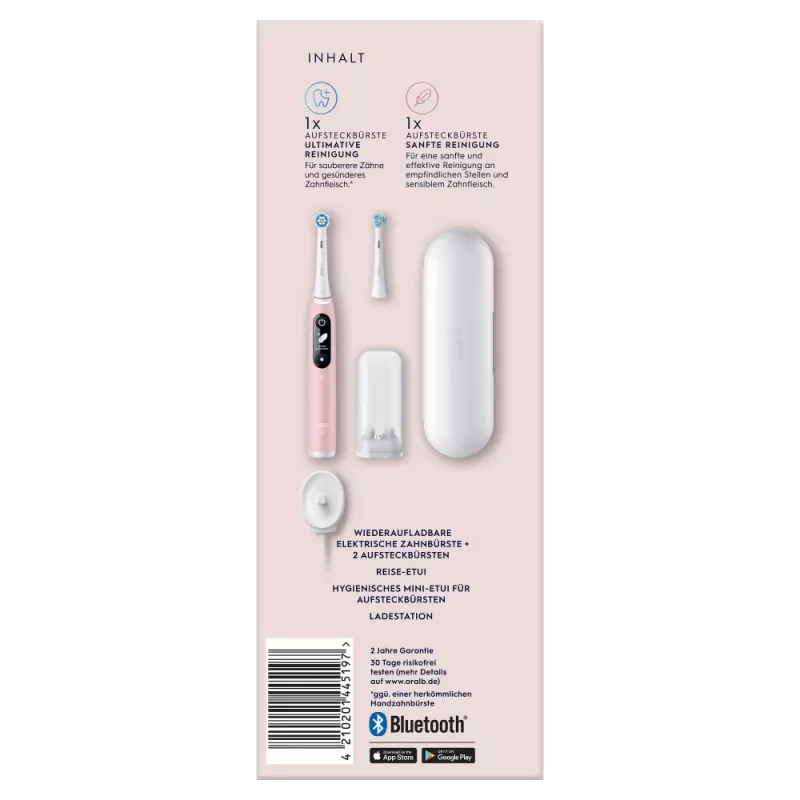 Oral-B 445197 elektrinis dantų šepetėlis suaugusiesiems vibruojantis dantų šepetėlis Rožinė, Balta