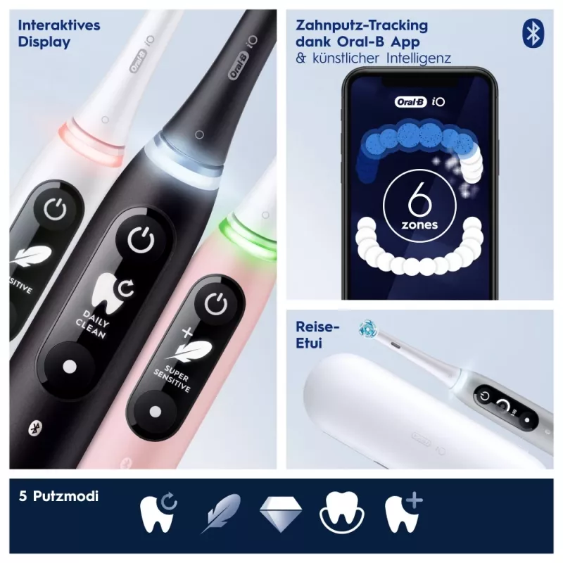 Oral-B 445197 elektrinis dantų šepetėlis suaugusiesiems vibruojantis dantų šepetėlis Rožinė, Balta