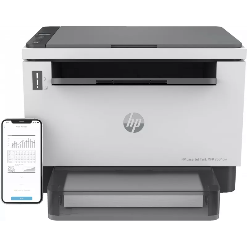 HP LaserJet Tank MFP 2604dw spausdintuvas, lazerinis, nespalvotas, 600 x 600 DPI, A4, tiesioginis spausdinimas, pilka