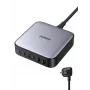Ugreen 40914 Nexode 200W GaN stalinis USB-C USB-A įkroviklis, naudojimui patalpose, AC, 21 V, 5 A, 2 m, juoda, pilka