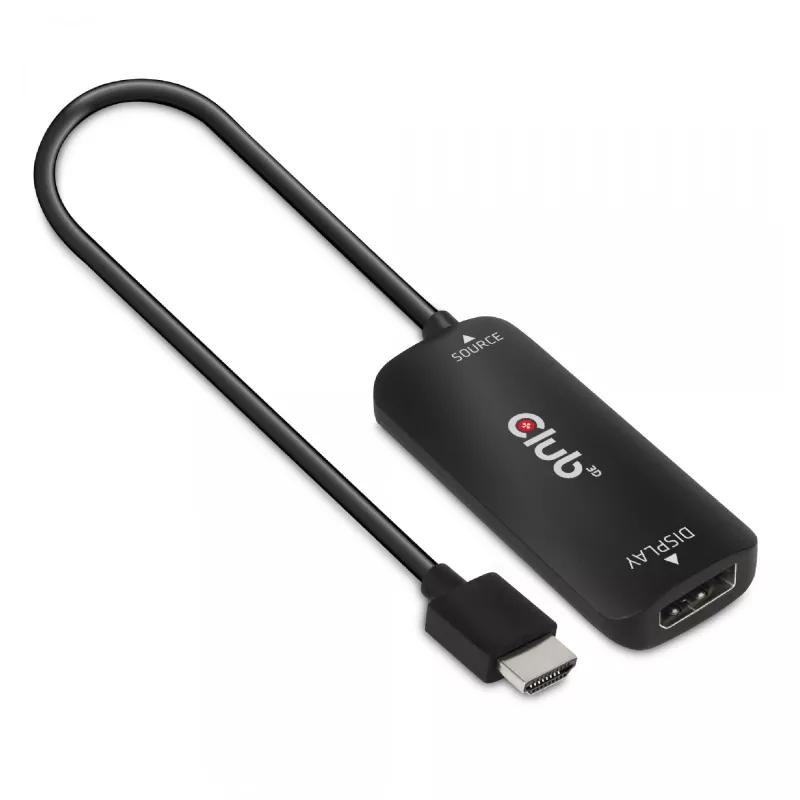 CLUB3D HDMI + Micro USB to DisplayPort™ 4K120Hz arba 8K30Hz M/F aktyvus adapteris