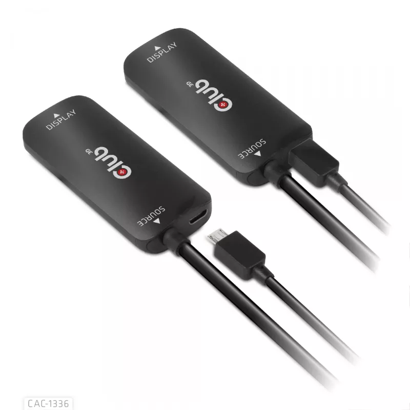 CLUB3D HDMI + Micro USB į USB Type-C 4K120Hz arba 8K30Hz M/F aktyvus adapteris