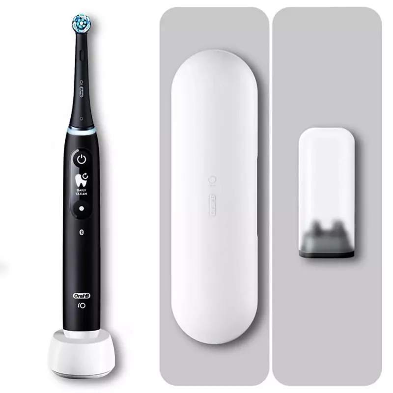 Oral-B iO Series 6 suaugusiųjų sukamasis dantų šepetėlis juodas