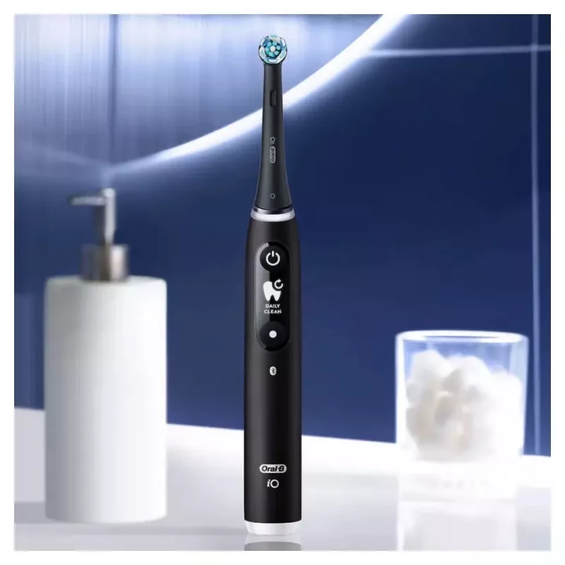 Oral-B iO Series 6 suaugusiųjų sukamasis dantų šepetėlis juodas