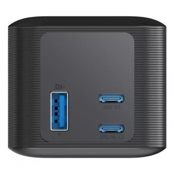 Nešiojamas įkroviklis Anker 737 (A1289011) — 24000 mAh, 140 W, 2× USB-C + 1× USB-A, sidabrinė/juoda