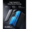 Nešiojamas įkroviklis Anker 737 (A1289011) — 24000 mAh, 140 W, 2× USB-C + 1× USB-A, sidabrinė/juoda